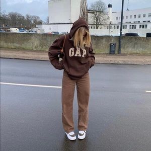 Gap Brown Logo Hoodie